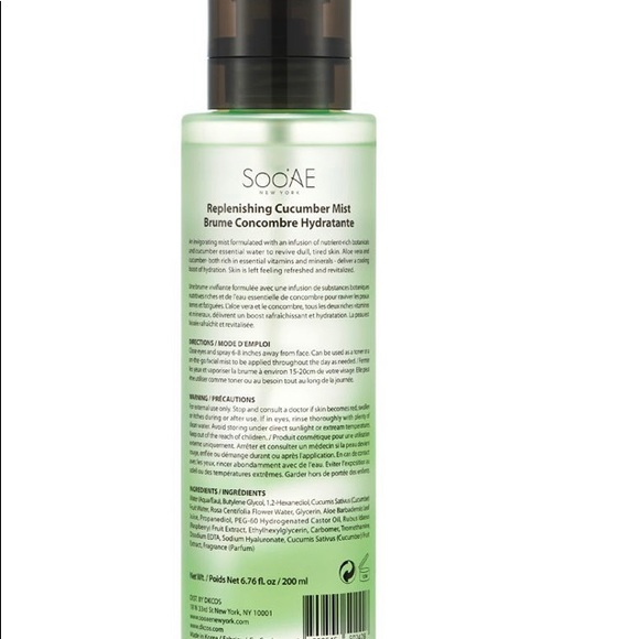 Soo'Ae Replenishing Cucumber Mist - Picture 2 of 4